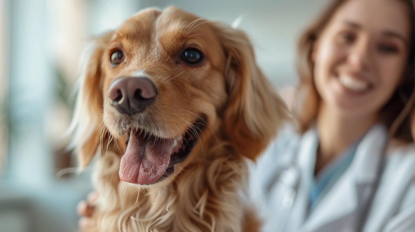 Veterinary clinic reception desk